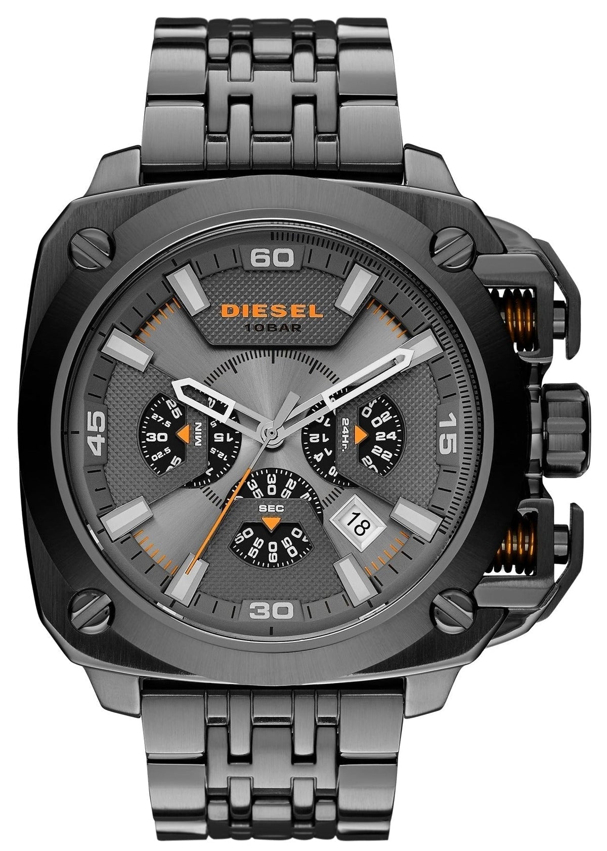 Diesel DZ7344 BAMF Chronograph Men's Watch – Gray Dial & Gray Stainless Steel Strap