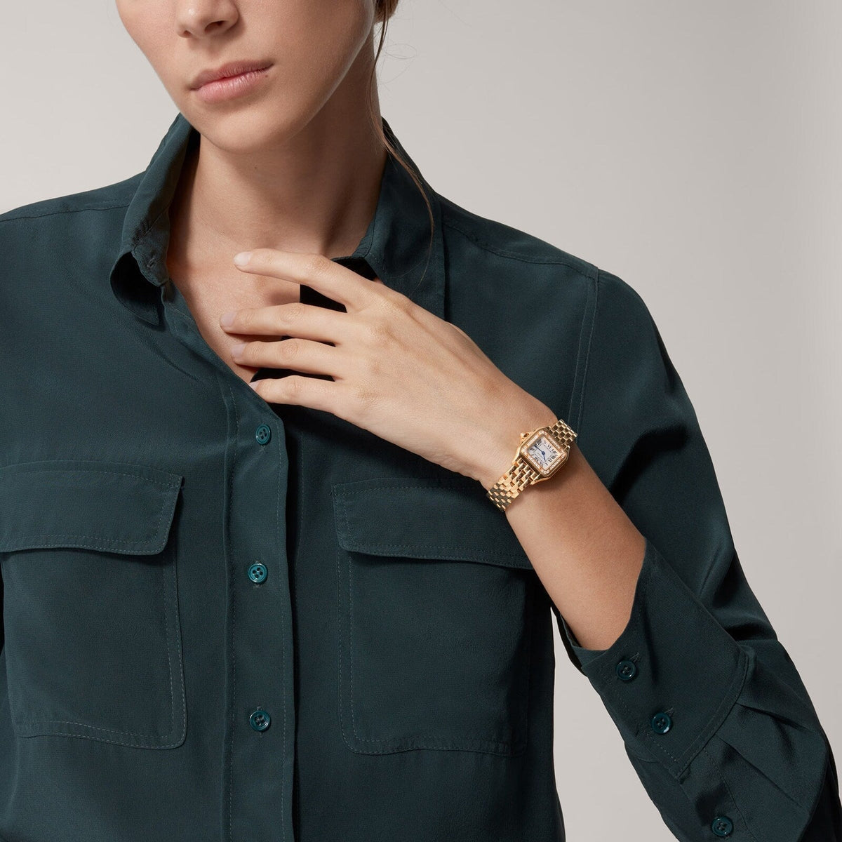 Panthère de Cartier Small model | 22mm, 18K Rose Gold, White Dial