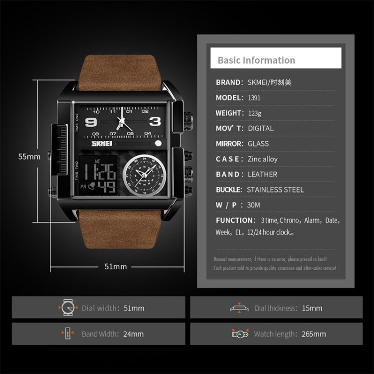 skmei-1391-multifunctional-men-business-digital-watch-30m-waterproof-square-dial-wrist-watch-with-leather-watchbandrose-gold