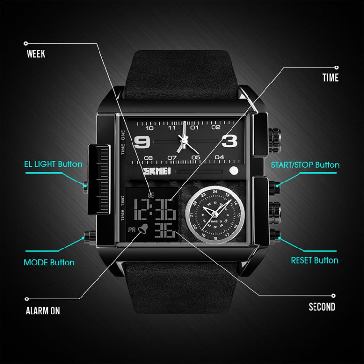 skmei-1391-multifunctional-men-business-digital-watch-30m-waterproof-square-dial-wrist-watch-with-leather-watchbandbrown