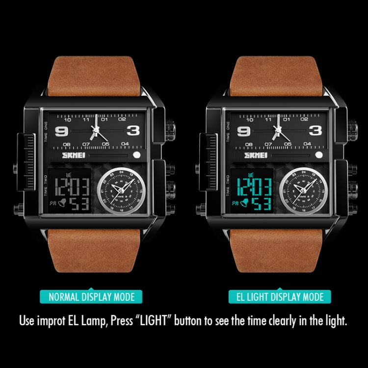 skmei-1391-multifunctional-men-business-digital-watch-30m-waterproof-square-dial-wrist-watch-with-leather-watchbandbrown